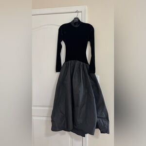 Elegant Black velvet long Sleeve Dress $500